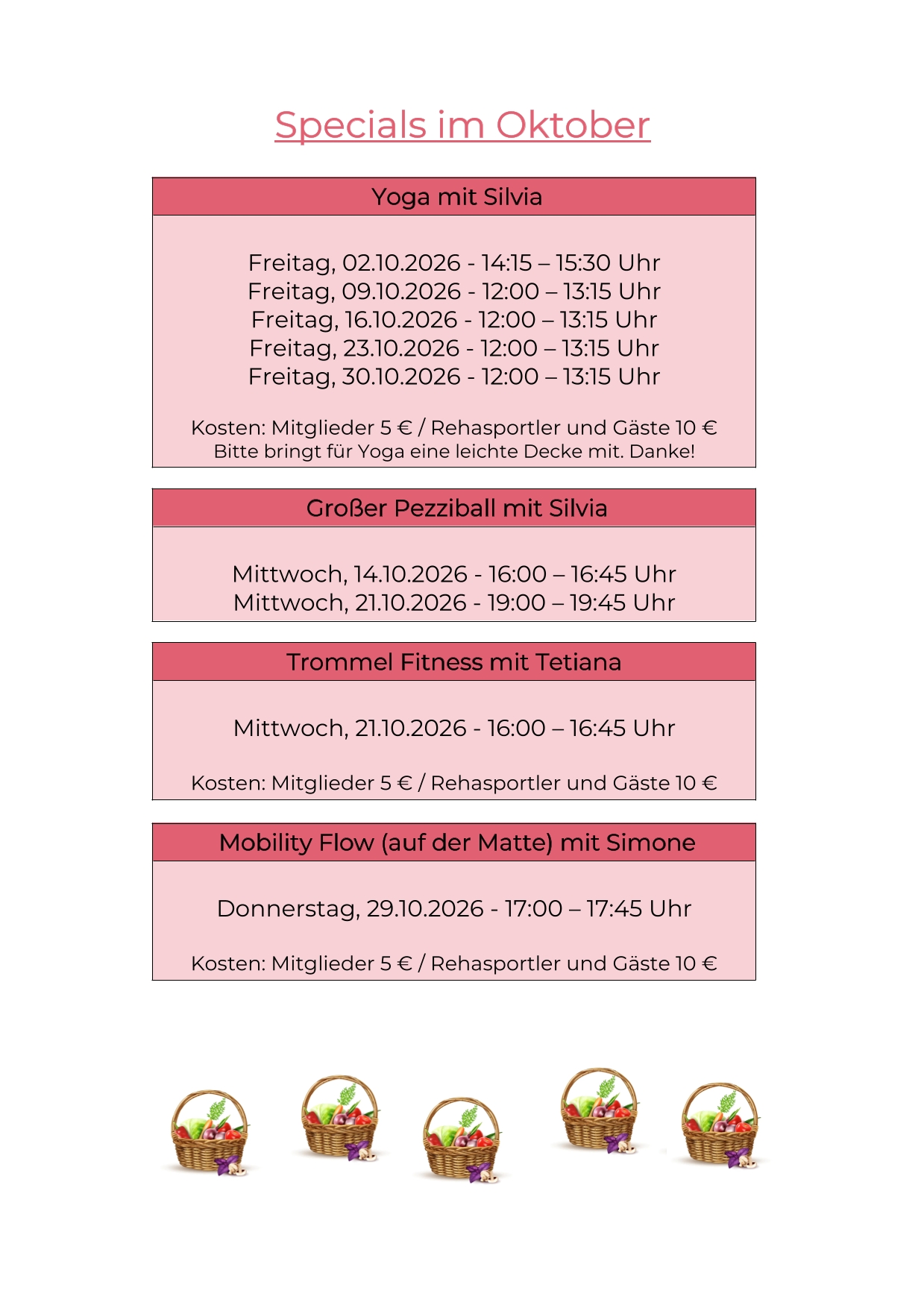 Specials Oktober 2026